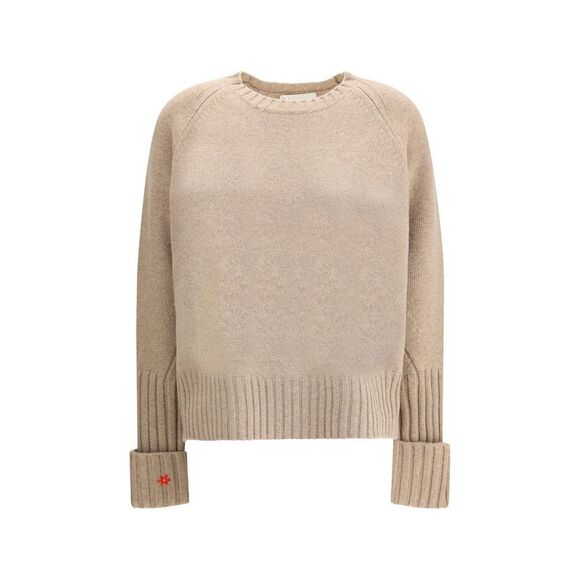 Tory Burch Sweaters - Tory Burch Beige Merino Wool Women's Sweatshirt